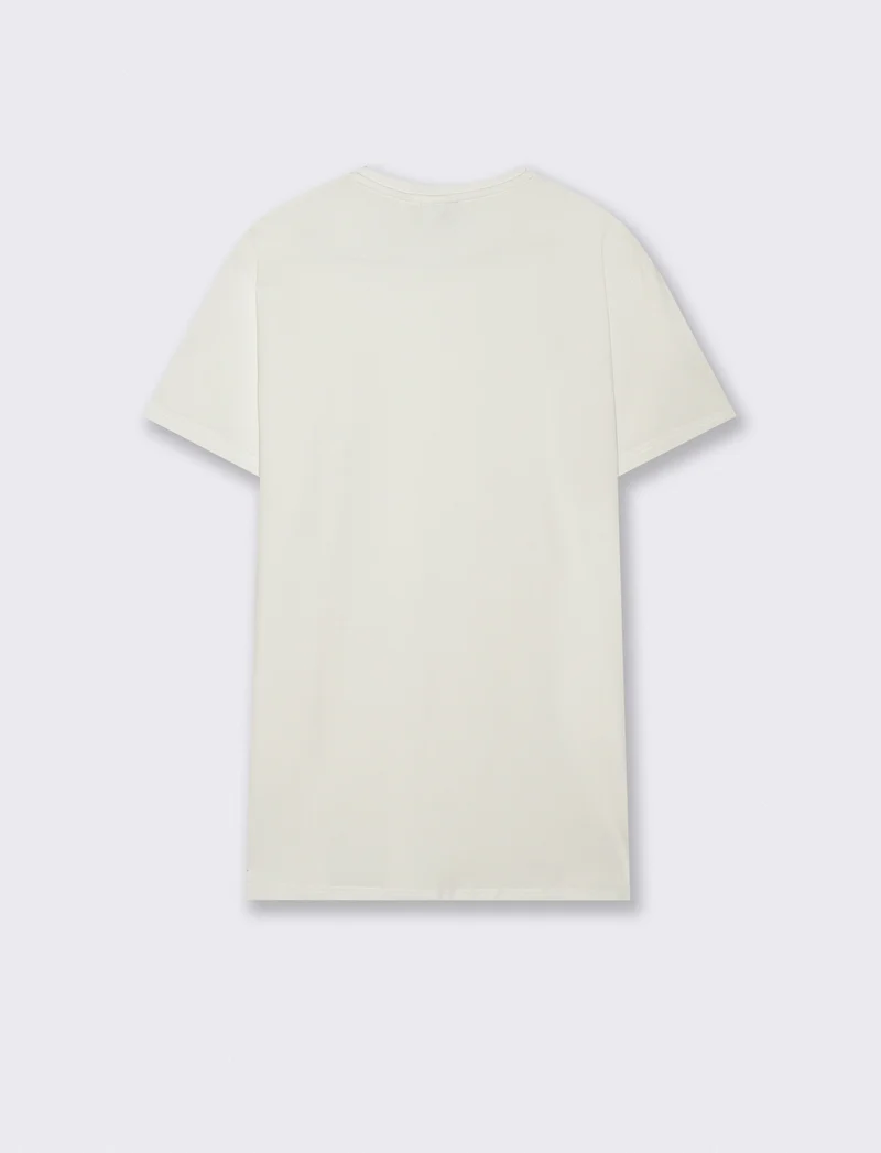 T-shirt slim fit in cotone elasticizzato - Bianco
