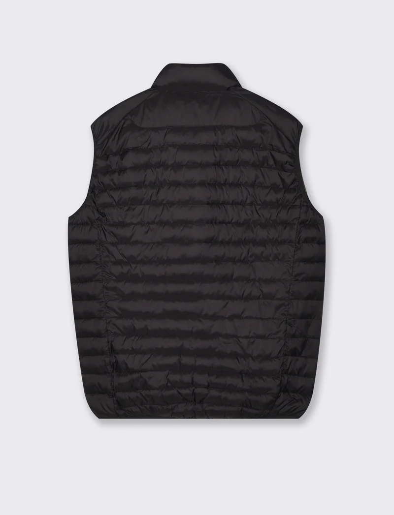 Giubbotto Gilet Piumino Imbottito Collo Alto - Nero