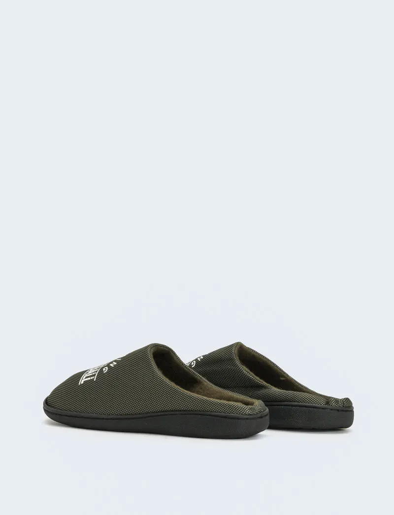 Pantofola da uomo con stampa - Verde