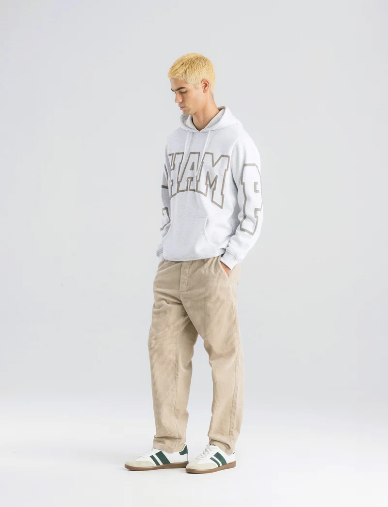 PANTALONI BAGGY JOGGER IN VELLUTO - Beige