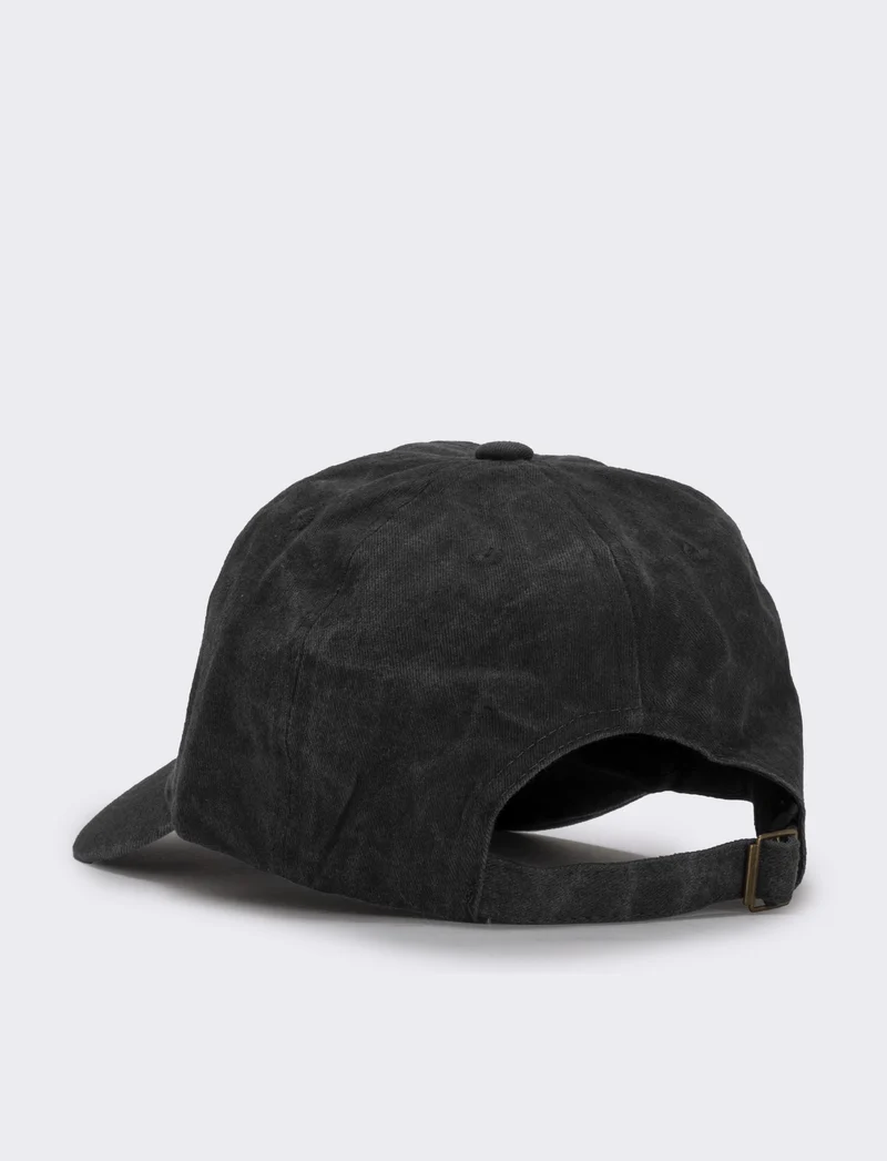 Cappello baseball uomo delavè - Nero