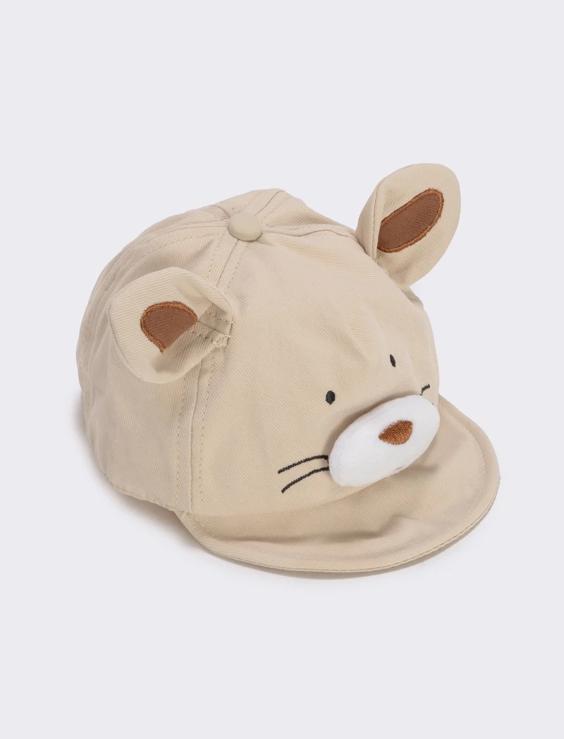 Cappello coniglietto con orecchie morbide - Beige