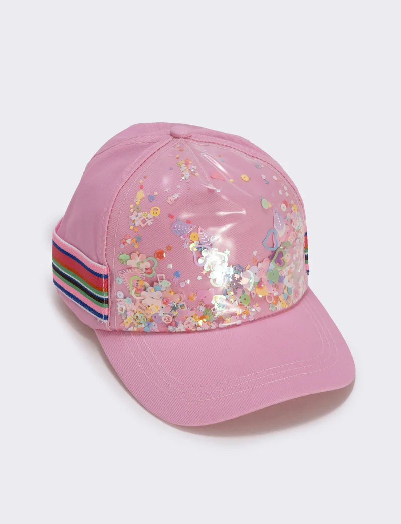 Cappello baseball con applicazioni per bambina - Rosa