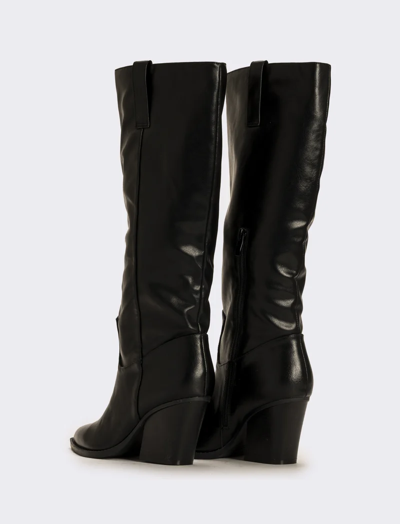 Stivale stile texano da donna - Nero