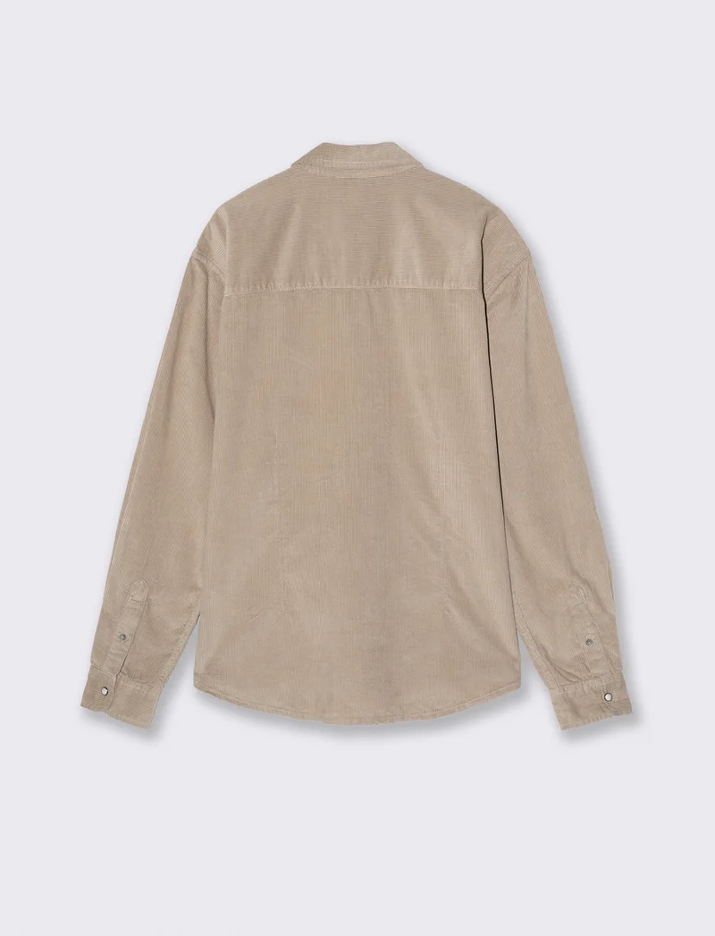 CAMICIA IN VELLUTO - Beige