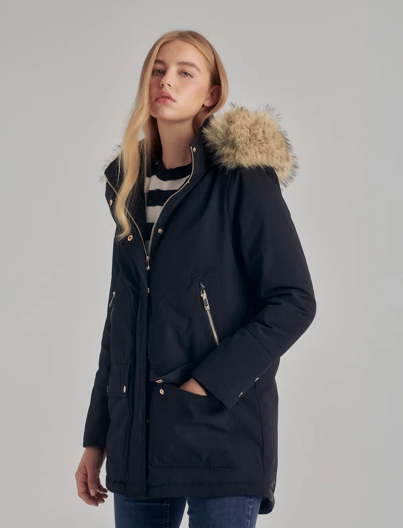 GIACCONE MODELLO PARKA - Nero