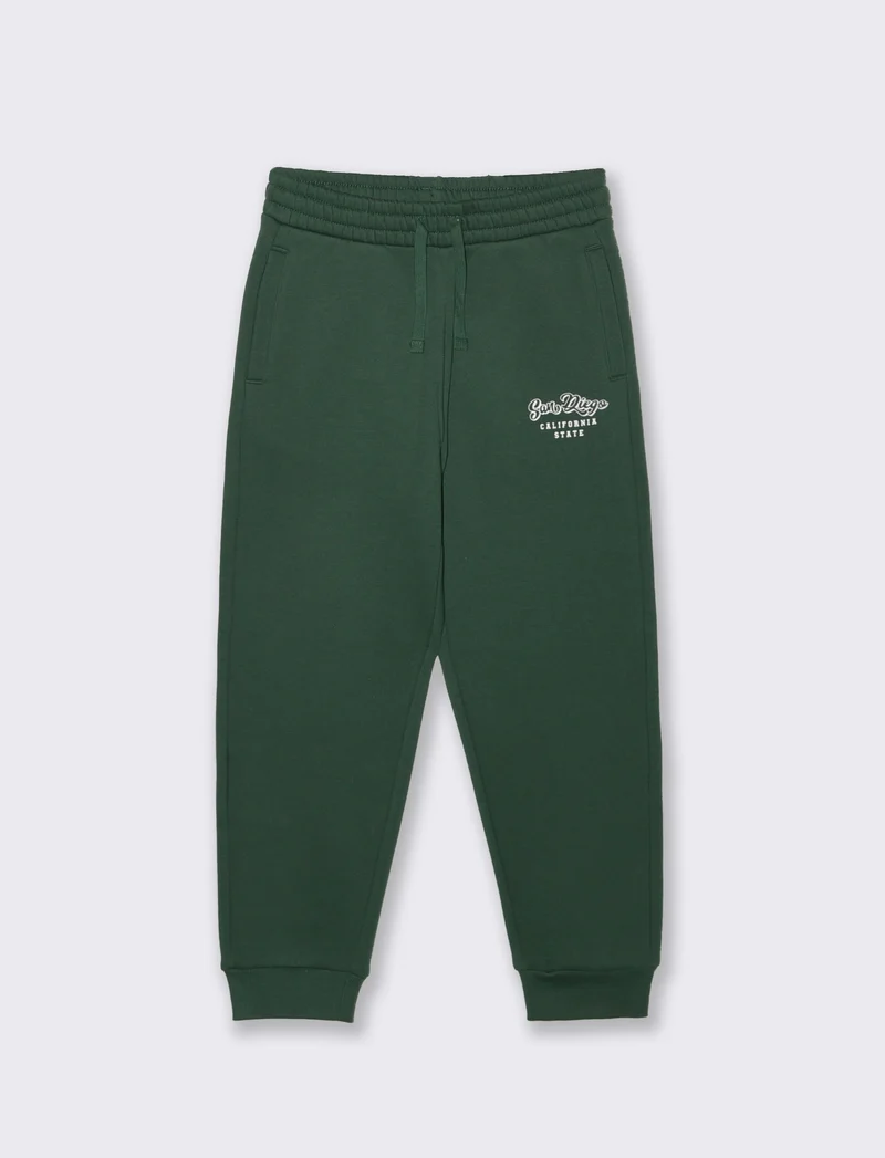 Jogger con Stampa Casual e Colorati - Verde abete