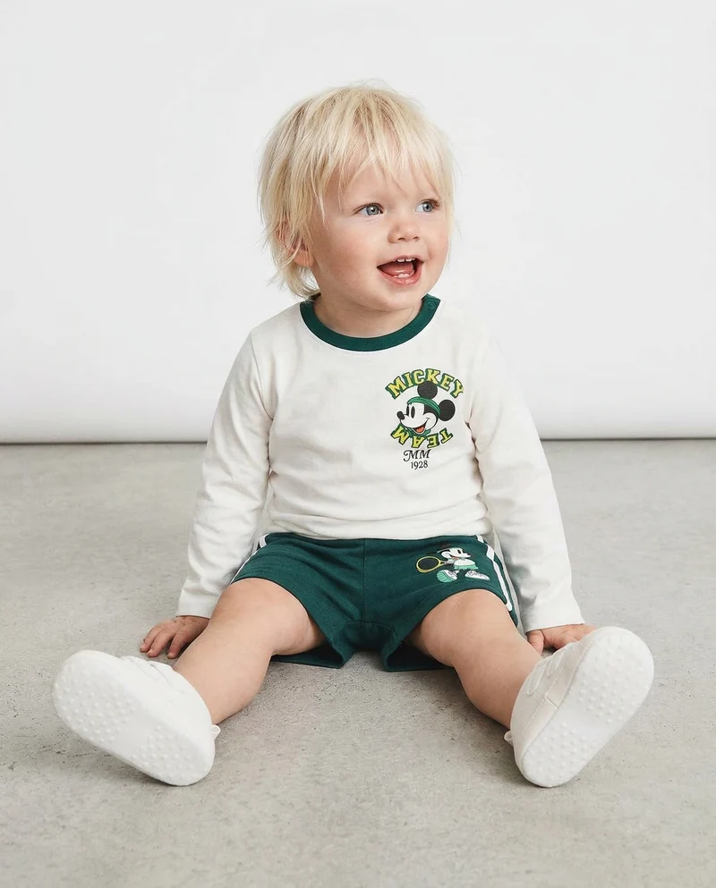 Bermuda tennis con Topolino alla moda - Verde