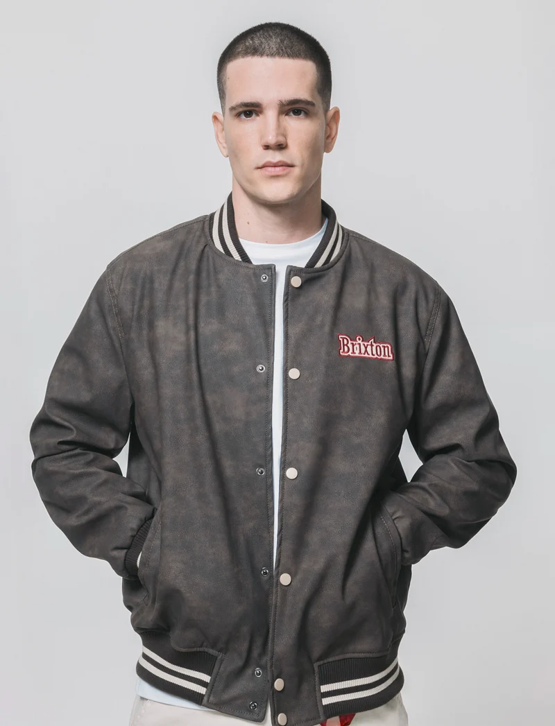 Bomber Maltinto Effetto Nabuk con Patch - Moro