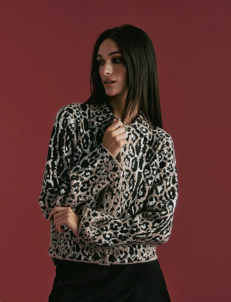 CARDIGAN CON LAVORAZIONE JACQUARD - var 2