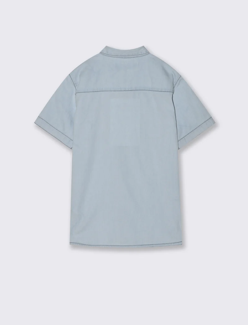 Camicia in denim mezza manica estiva - Denim chiaro
