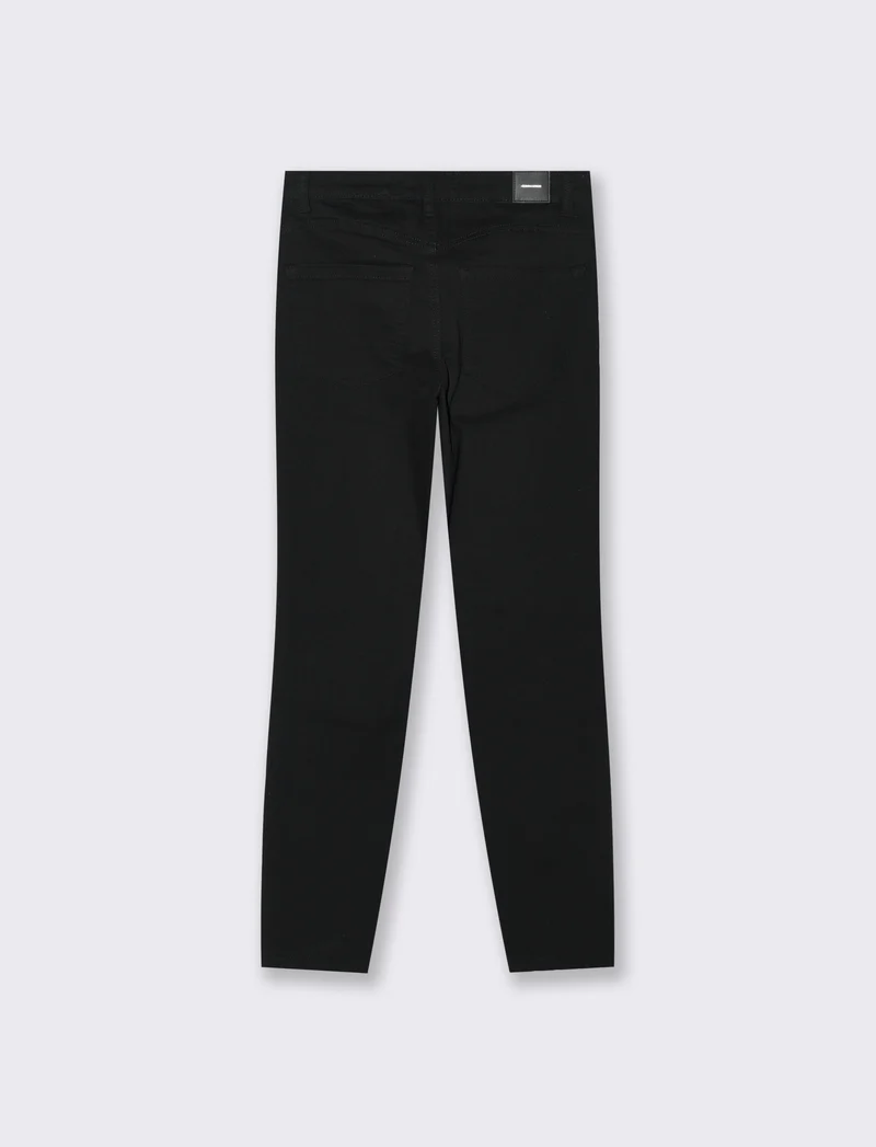 Jeans skinny 5 Tasche con Chiusura Frontale - Nero