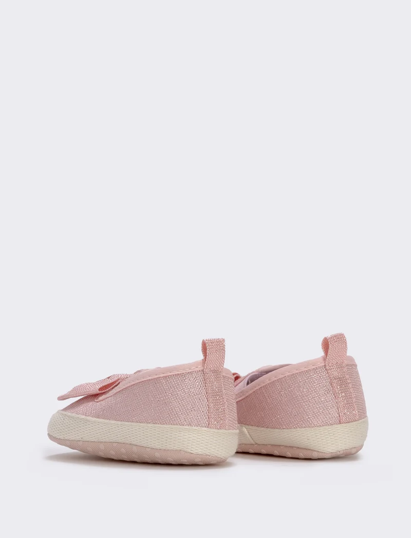 Slip-on effetto laminato rosa con fiocco - Rosa