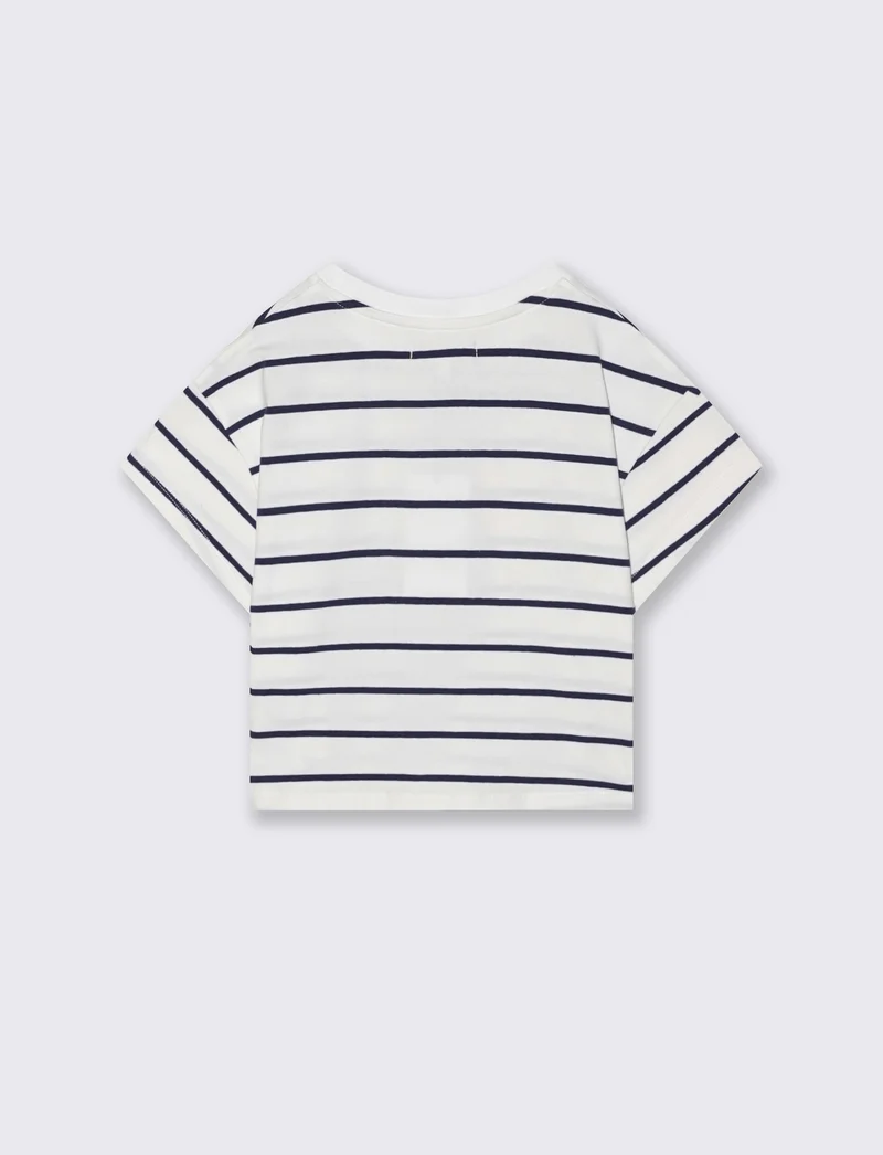 T-shirt rigata cropped per bambina - Righe