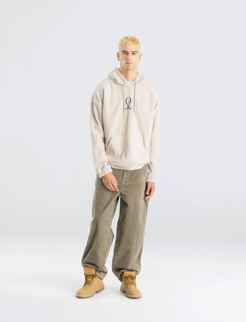 PANTALONI CARPENTER IN VELLUTO - Verde kaki