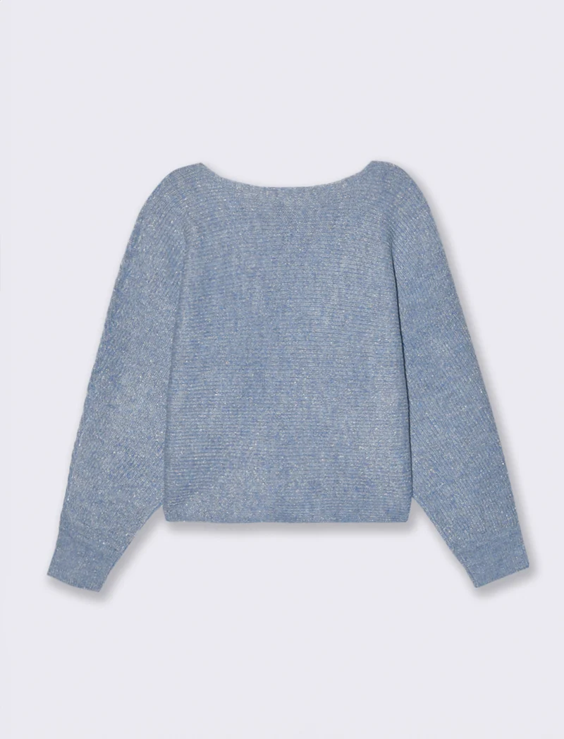 PULL OVER CON SCOLLO A BARCA - Celeste