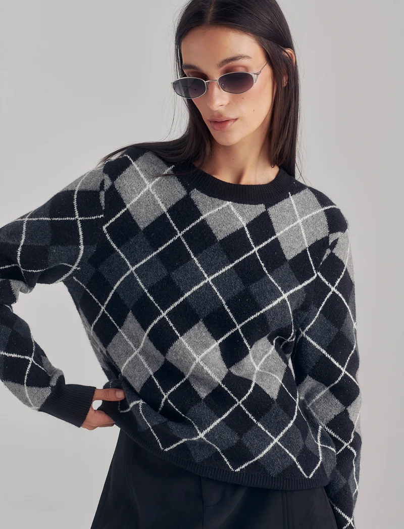PULLOVER CON FANTASIA A ROMBI - var 2