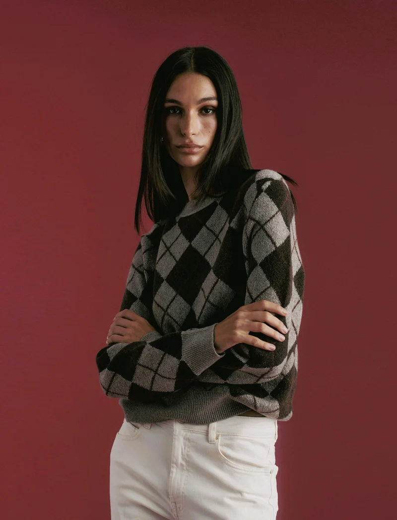 PULLOVER CON FANTASIA A ROMBI - var 1