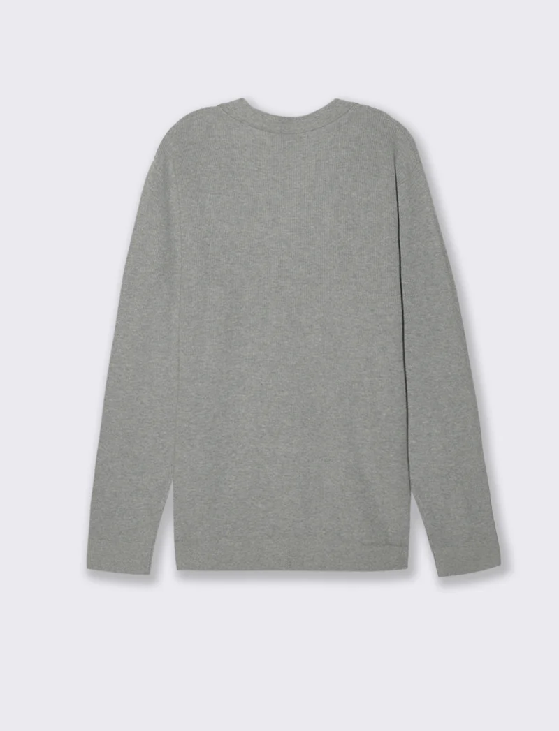 MAGLIA A COSTE MODELLO POLO - Grigio mel.