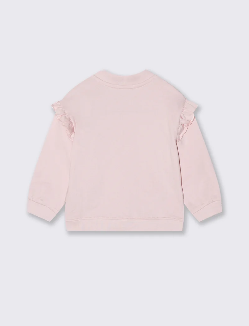 Felpa con zip e tasca frontale - Rosa