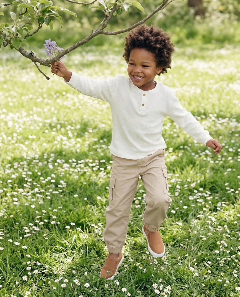 Maglia girocollo in cotone morbido e moderno - Beige