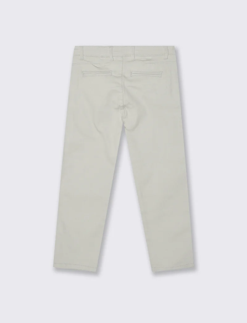 Pantaloni in cotone con tasche pratiche - Grigio ghiaccio
