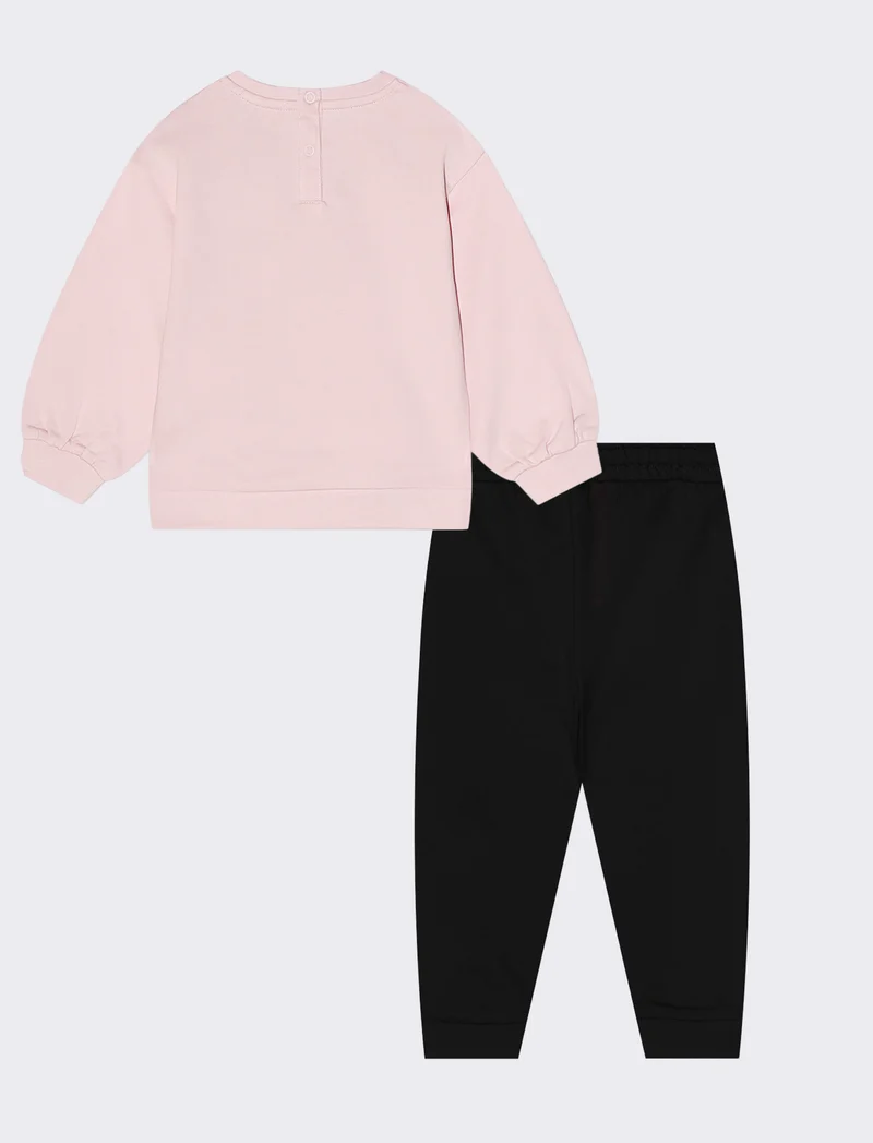 Tuta due pezzi con stampa e coulisse - Rosa