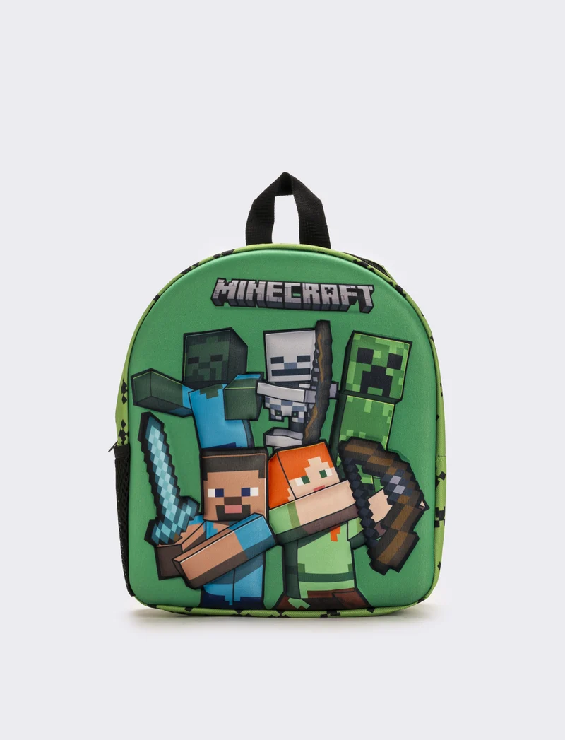 Zaino in 3d bambino stitch e minecraft - Verde
