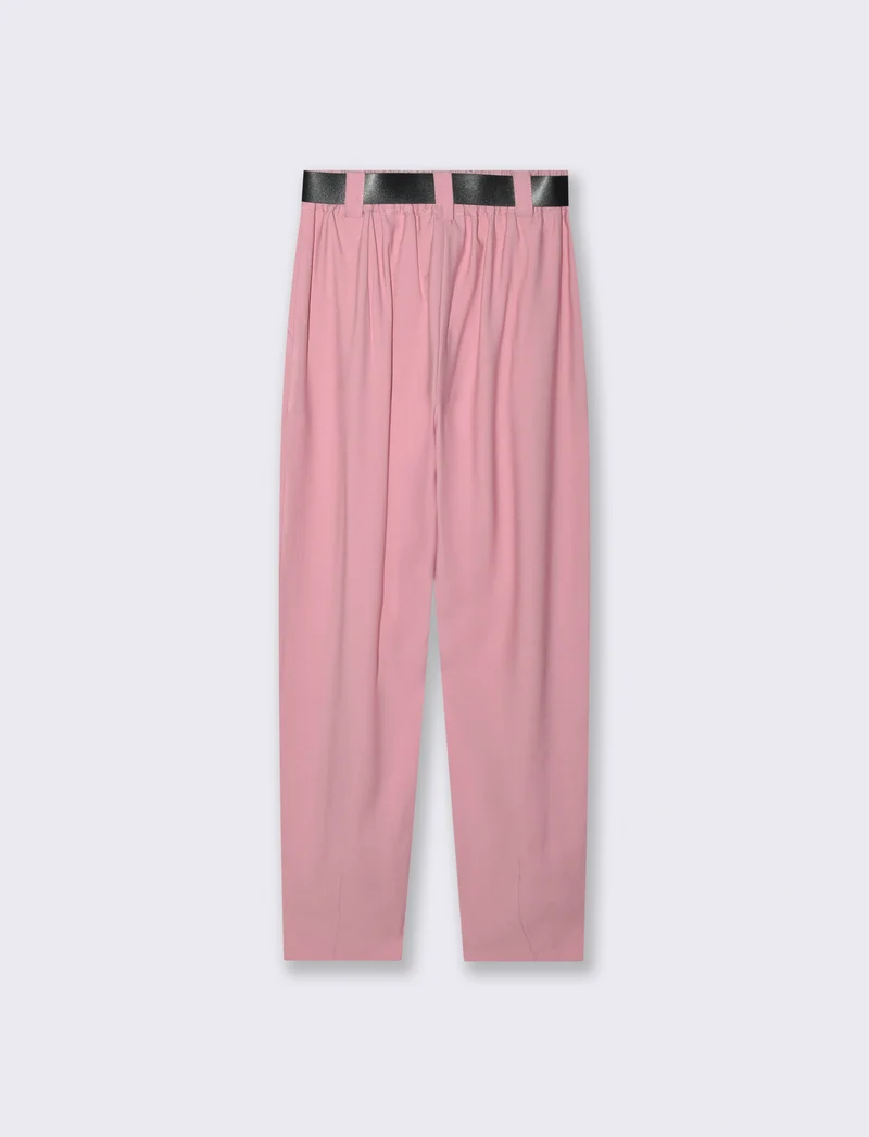 Pantaloni con cintura - Rosa