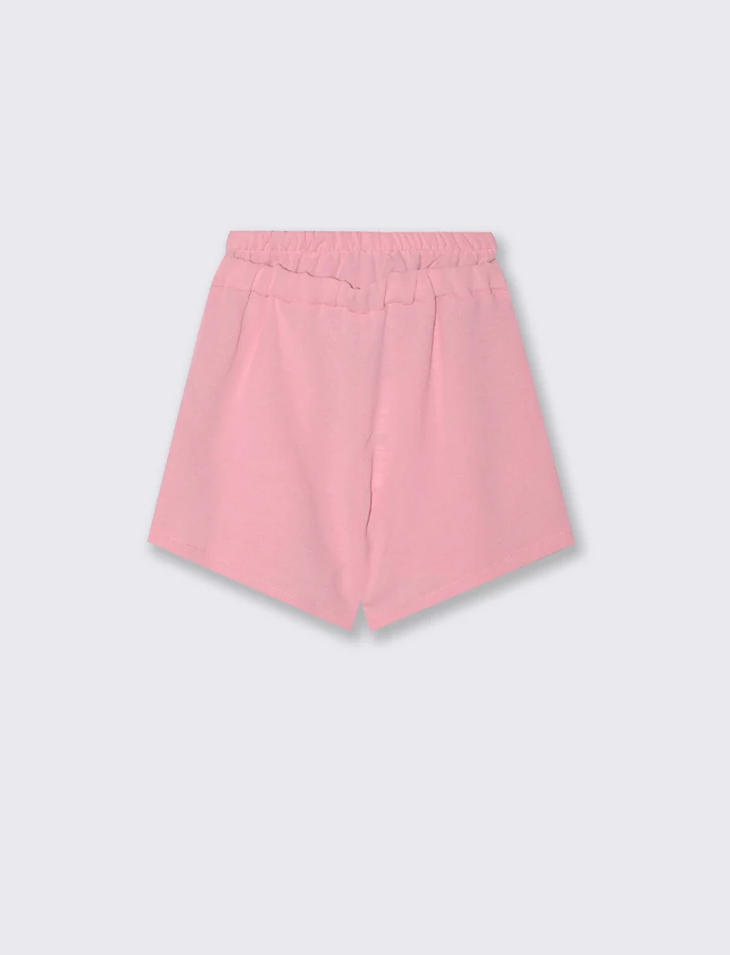 Short finta gonna in tessuto leggero. - Rosa