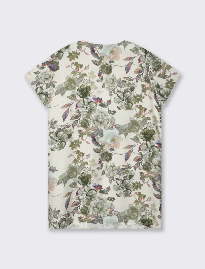 Vestito in cotone stampato - Verde