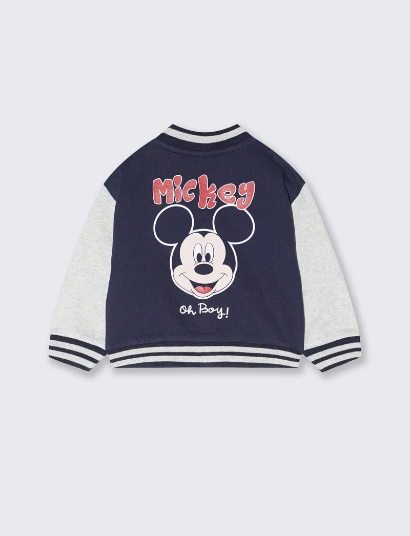 Felpa stile college Mickey - Blu