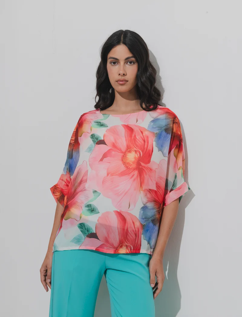 Casacca stampata da donna - Rosso