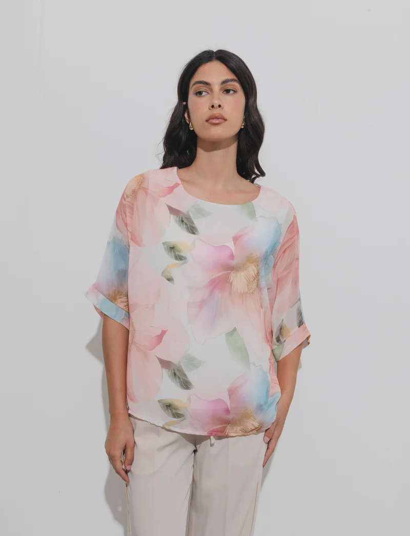 Casacca stampata da donna - Rosa