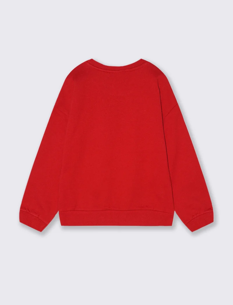 Felpa natalizia con stampa Disney Minnie - Rosso