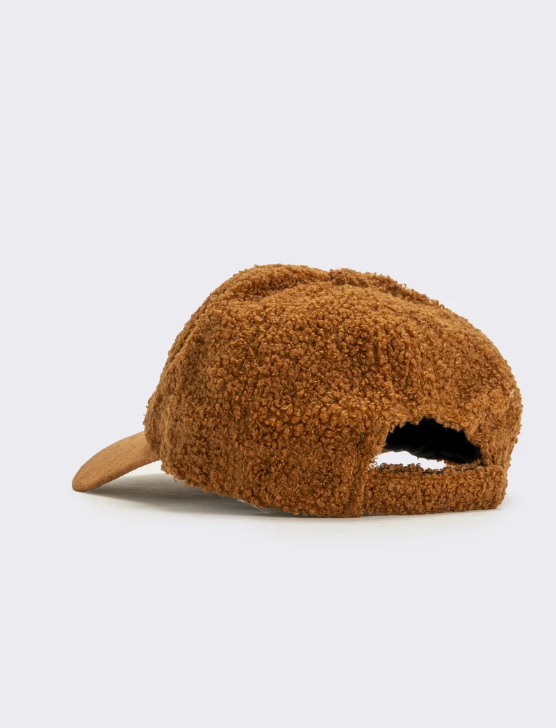 Cappello baseball effetto teddy visiera dainetto - Marrone