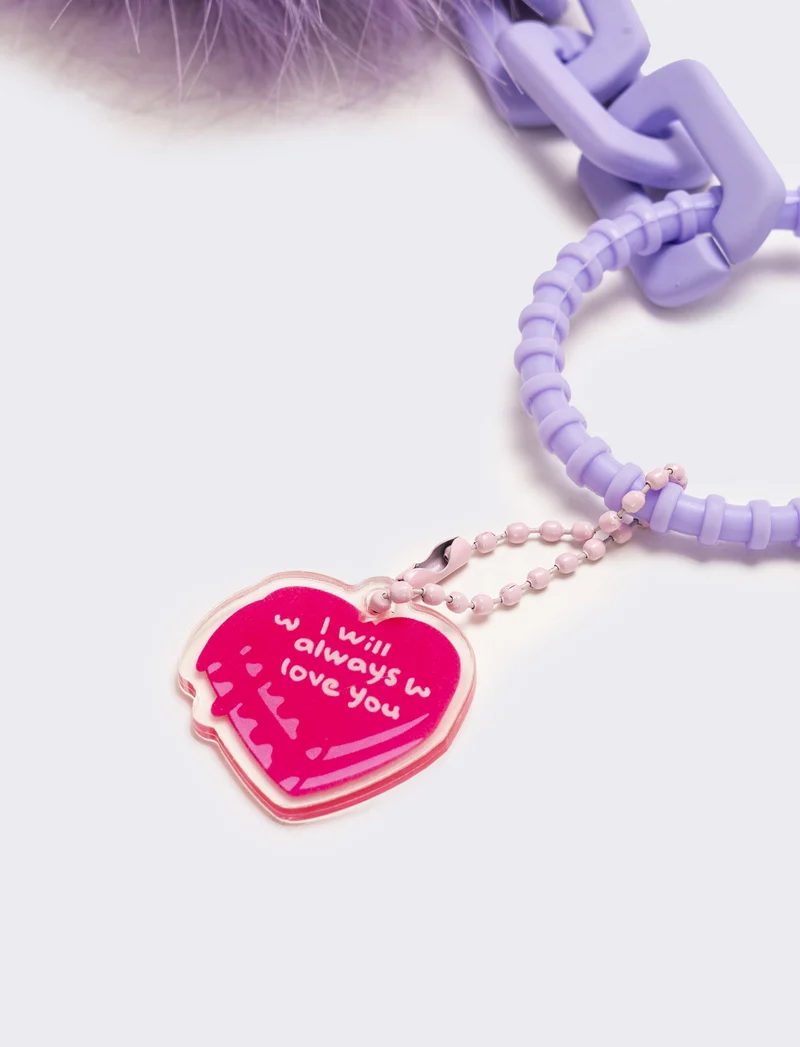 Portachiavi donna modello charms - Lilla