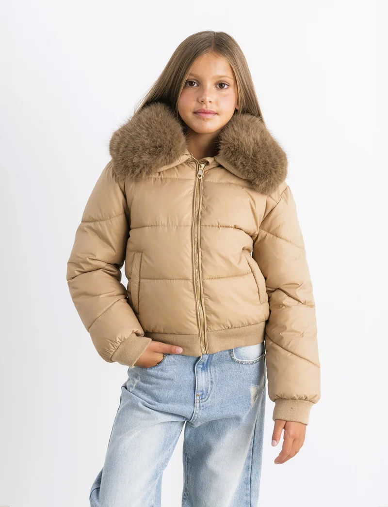Giubbino imbottito bambina - Beige