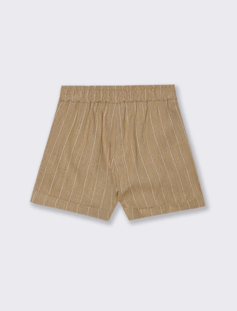 pantaloncini in misto lino - Beige