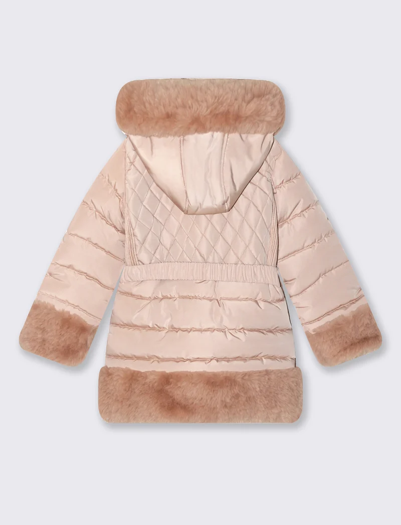 Giaccone lungo imbottito bambina - Beige