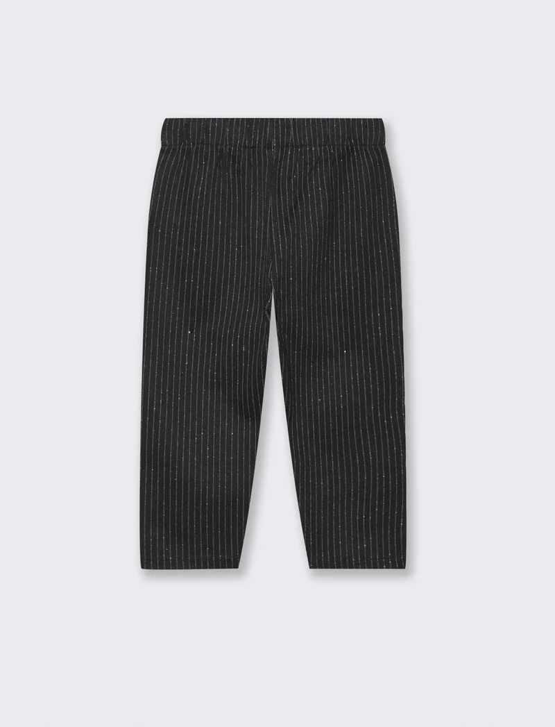 Pantaloni con bottoni gioiello - Nero
