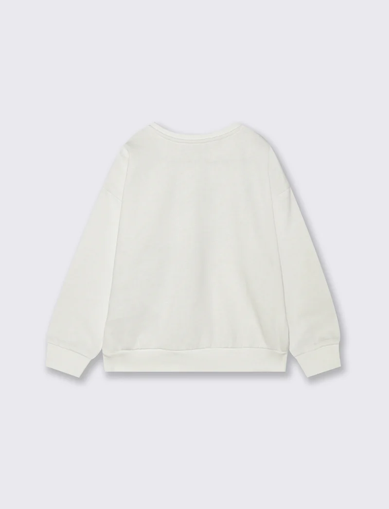 Felpa con borsetta - Bianco latte