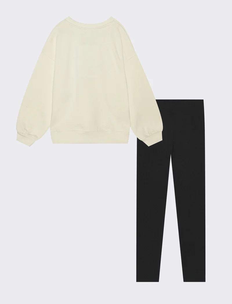 Completo felpa+leggings - Beige