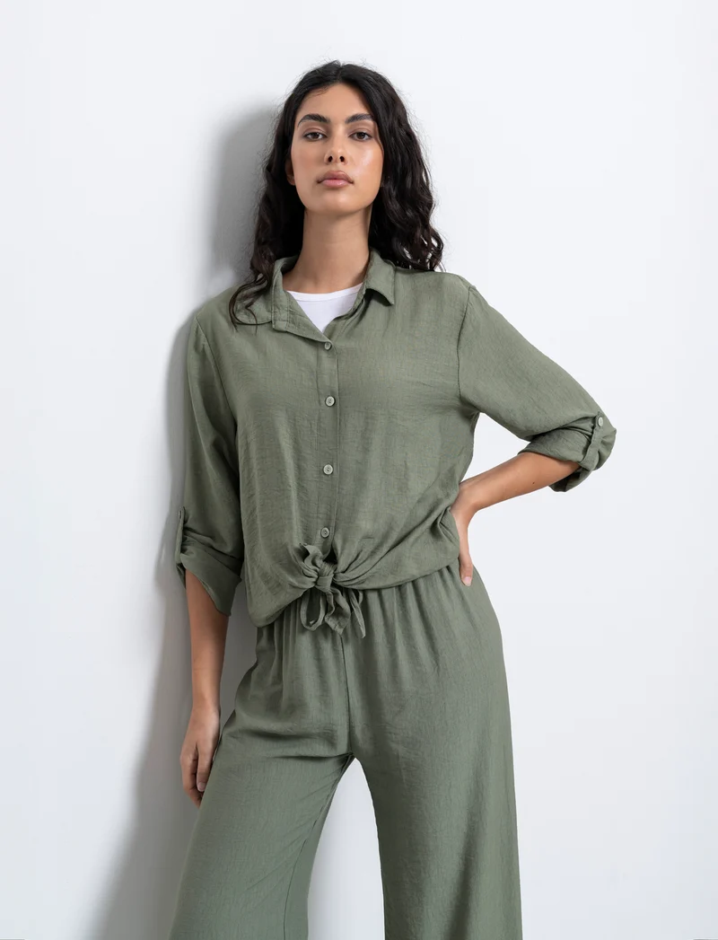 Camicia con nodo al fondo per donna - Ve.milit.