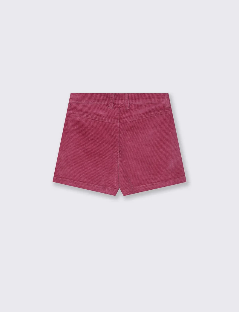 Short in velluto elastico da bambina - Viola malva