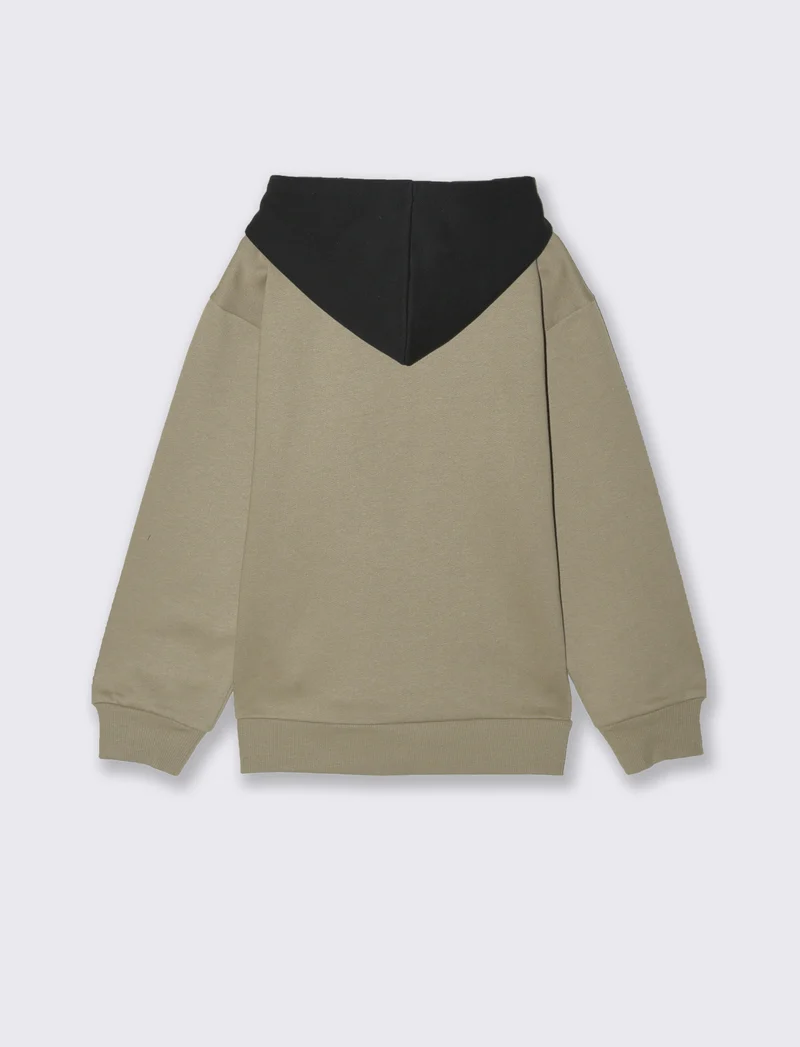 FELPA CON CAPPUCCIO - Grigio mastice
