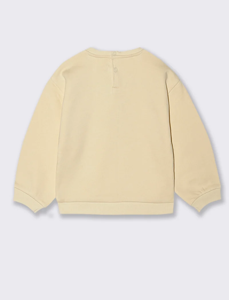 Felpa badisa con stampa - Beige