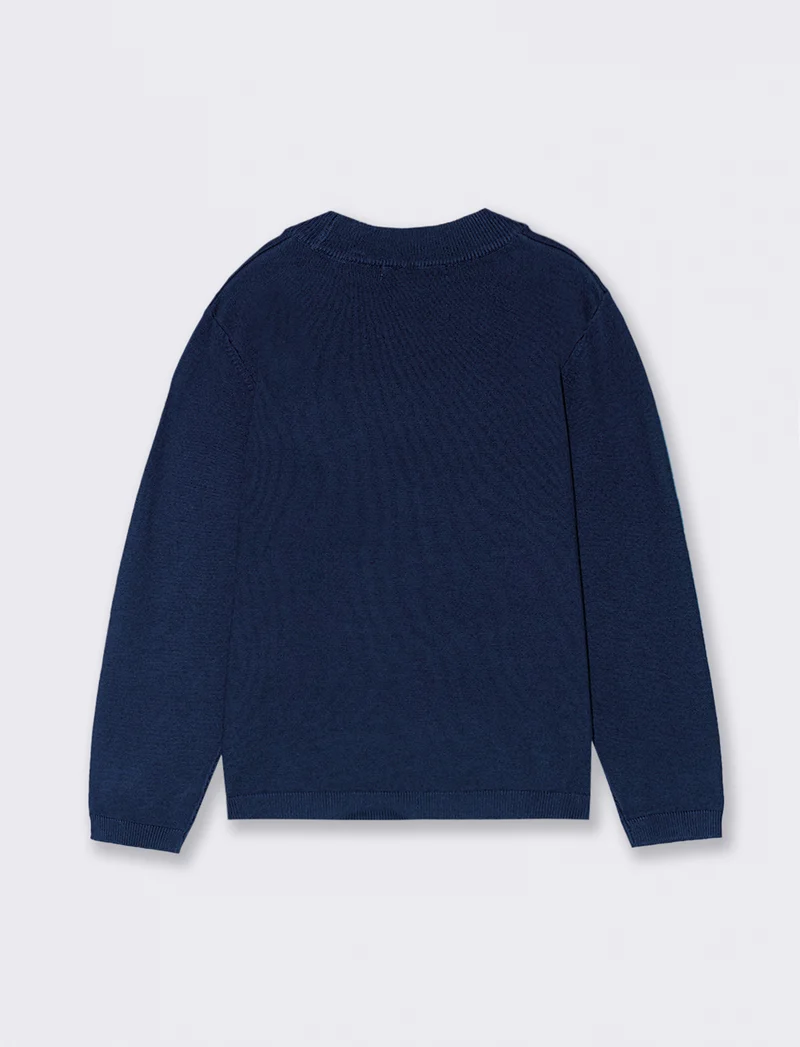 MAGLIA viscosa nylon - Blu