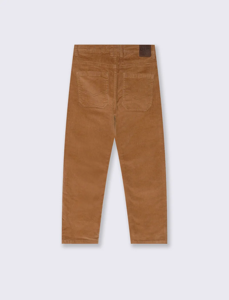 Pantalone 5 tasche in velluto a coste. - Beige