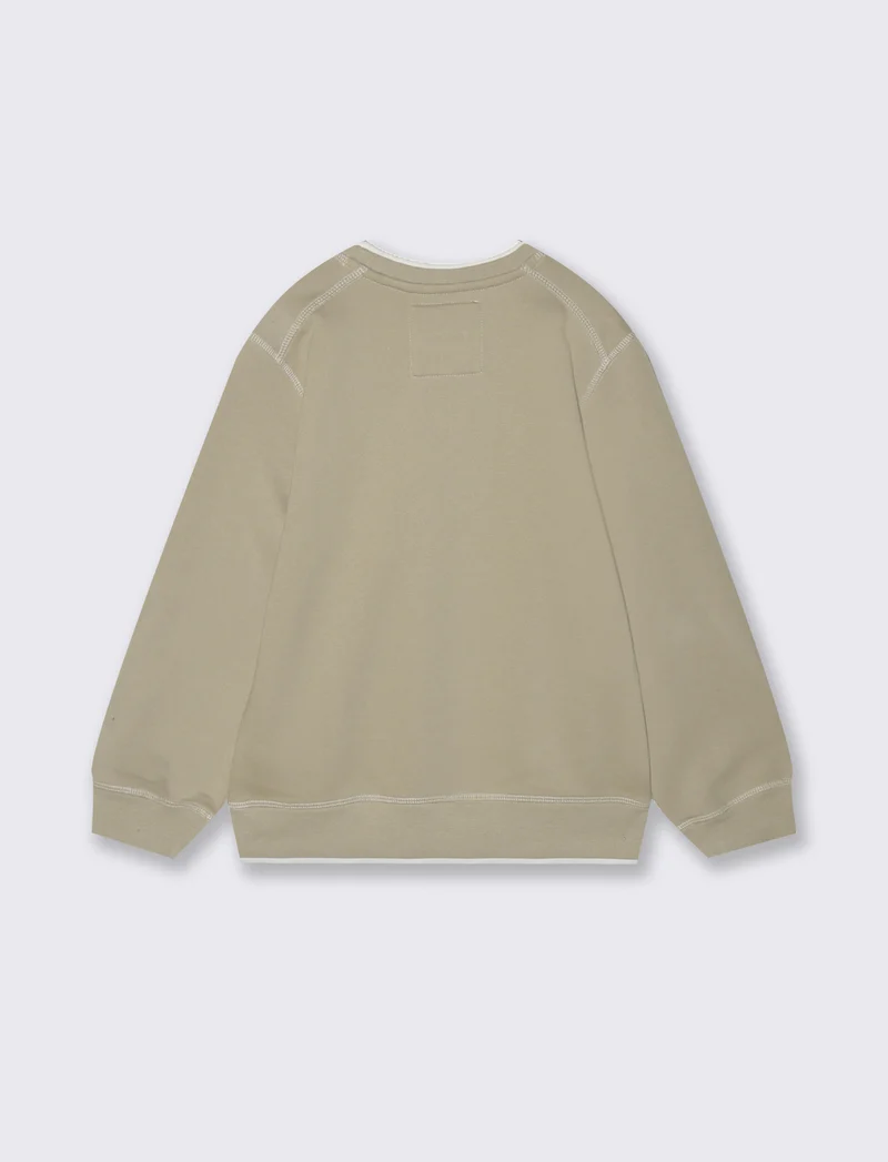 FELPA GIROCOLLO - Beige